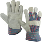 Chrome Leather Candy Stripe Gloves