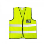 Lime reflective vest with zip & ID pocket